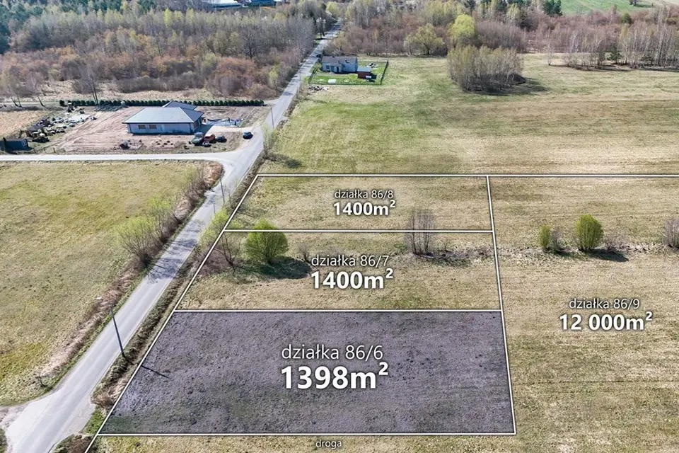 Na sprzedaż działka 1398 m2 z warunkami zabudowy, położona w miejscowości Ładne, gm.